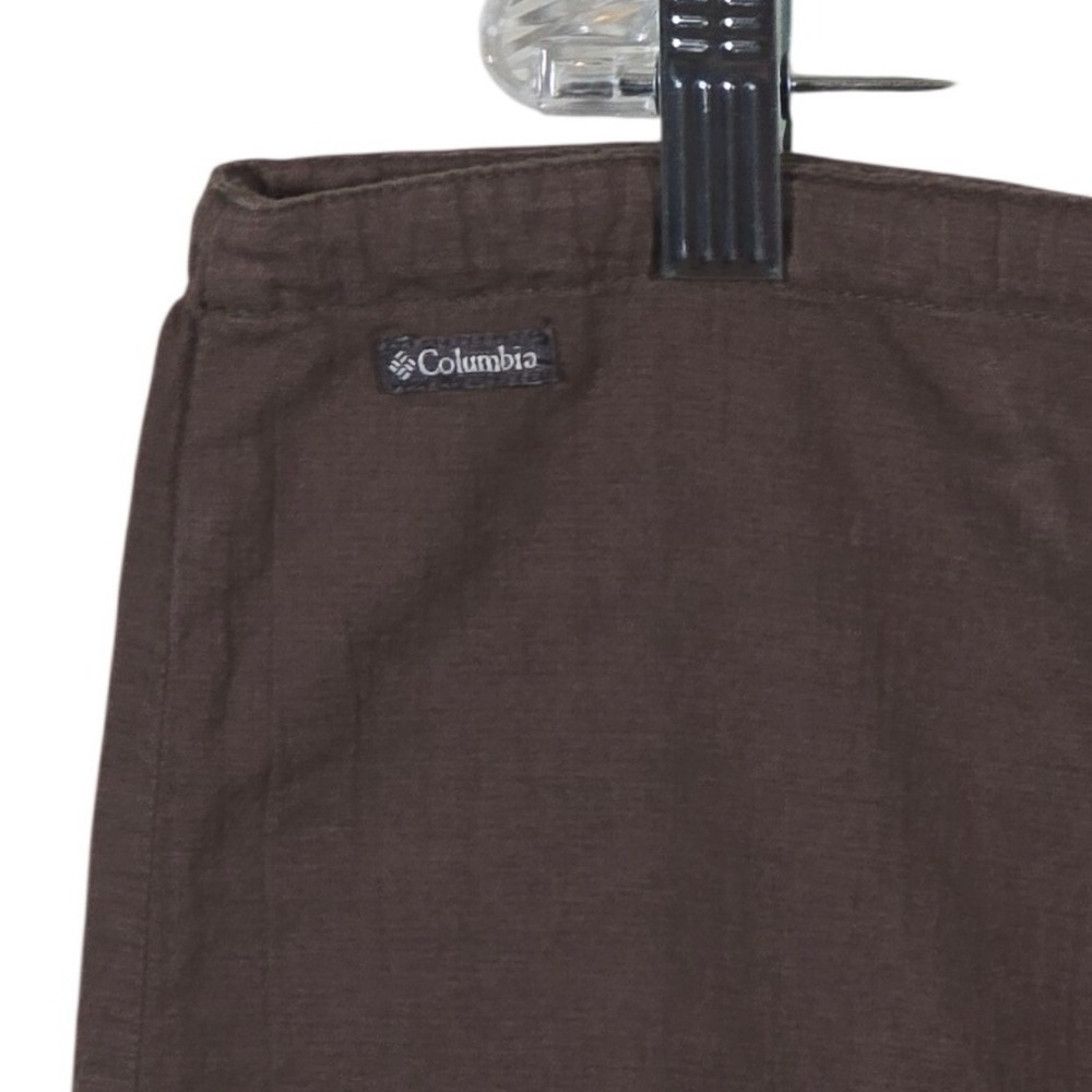 Columbia Ruffle Hem Mini Skirt Womens Large Brown 100% Cotton Drawstring - Picture 3 of 6